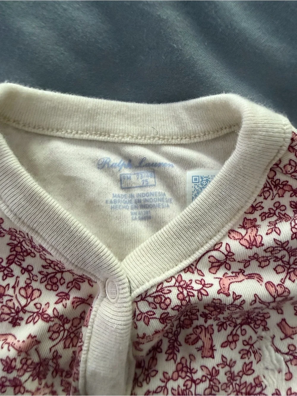 Ralph Lauren Fox Floral Footed One-Piece